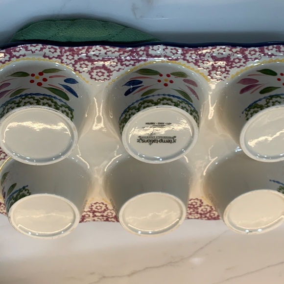 Temp-Tations by Tara Old World Green Muffin with Gorgeous Cobalt Blue Border - Picture 10 of 13